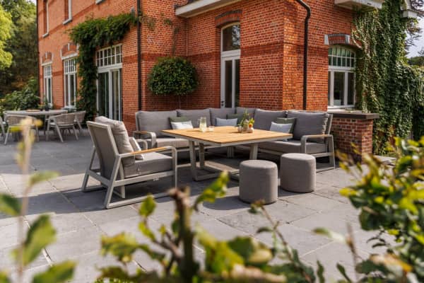 Montana Lounge-Set Aluminium & Teakholz – Outdoor Lounge-Dining für Garten und Terrasse Gartenmode