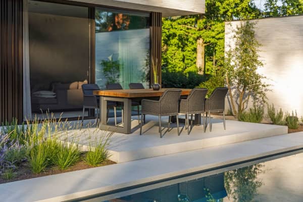 Life Aluminium Lava Teak Sitzgruppe Nevada Lima 6-Personen Gartenmode