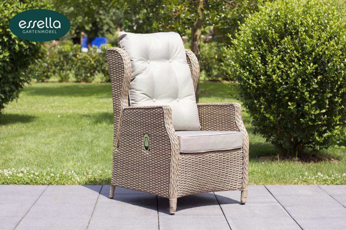 Polyrattan Sitzgruppe Kingston 6Personen Rundgeflecht TOODesign