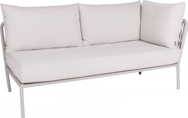 Aluminium Kordel Lounge Romy Element 2-Sitzer greige links