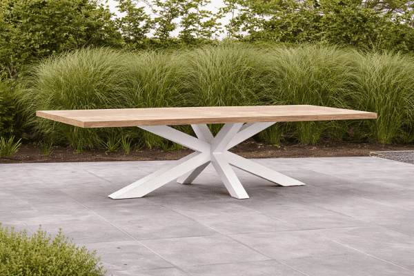 Aluminium Teakholz Tisch Timor