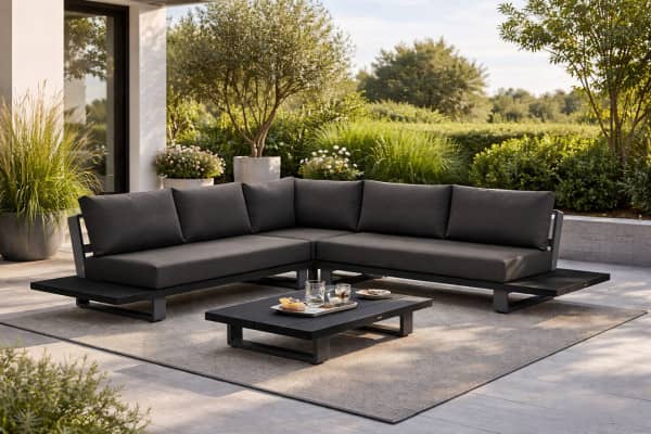 Life Fitz Roy Aluminium Lounge 5-Personen Set mit Soltex Auflagen