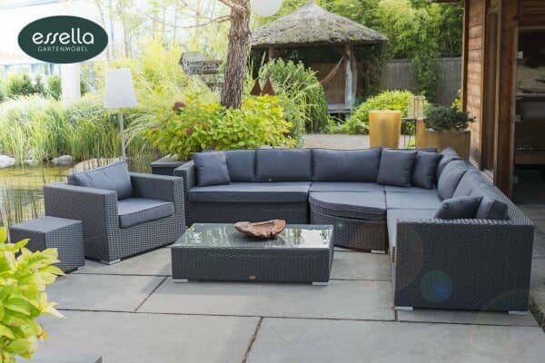 Polyrattan Lounge Palm Beach 8-Personen Rundgeflecht