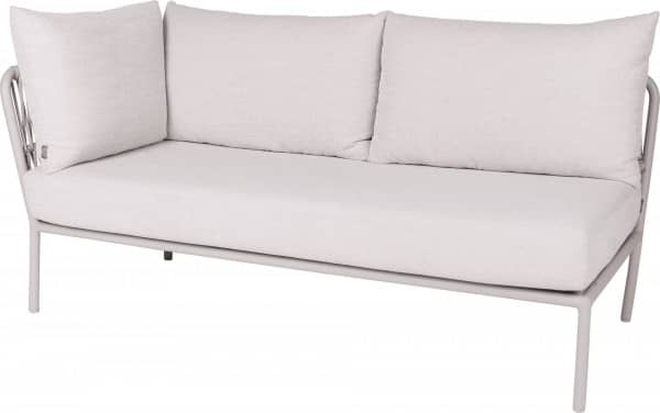 Aluminium Kordel Lounge Romy Element 2-Sitzer greige rechts