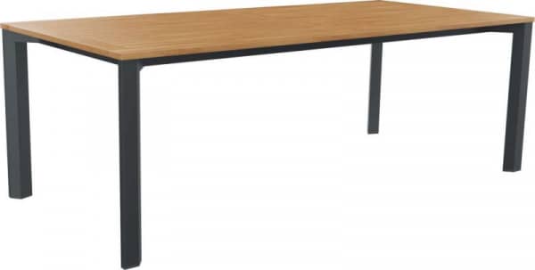 Aluminium Teakholz Tisch Penta
