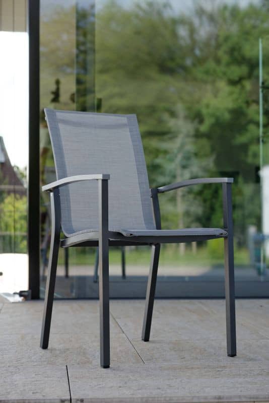 STERN Aluminium Stapelsessel Evoee AnthrazitPerlgrau inkl. Sit...