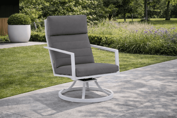 Aluminium Relax-Sessel Maroon 360 drehbar